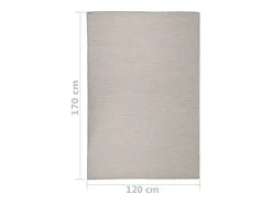 Alfombra de exterior de tejido plano 120x170 cm Taupe