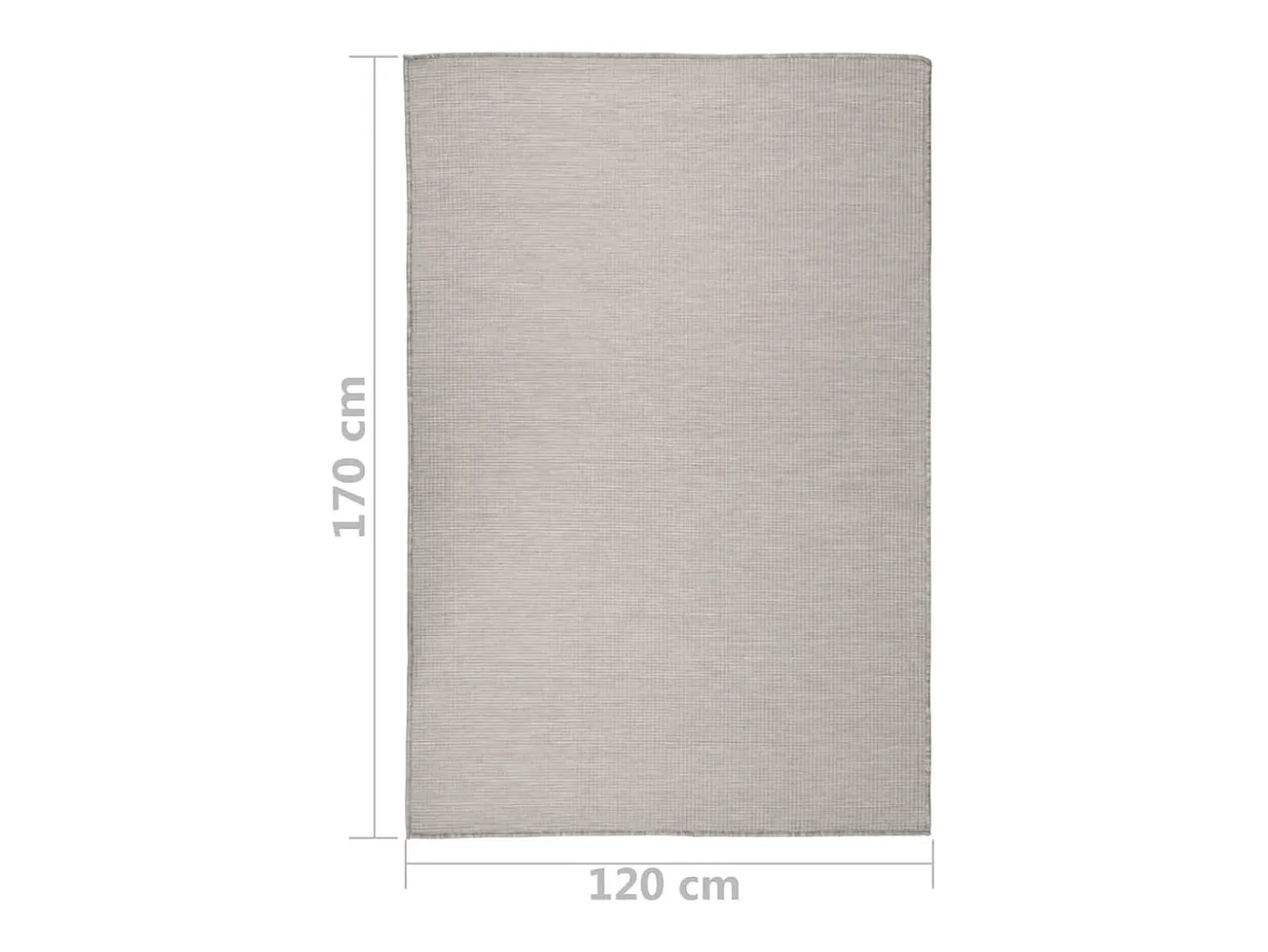 Alfombra de exterior de tejido plano 120x170 cm Taupe
