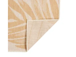 Alfombra de exterior de tejido plano con estampado de hojas, 200 x 280 cm