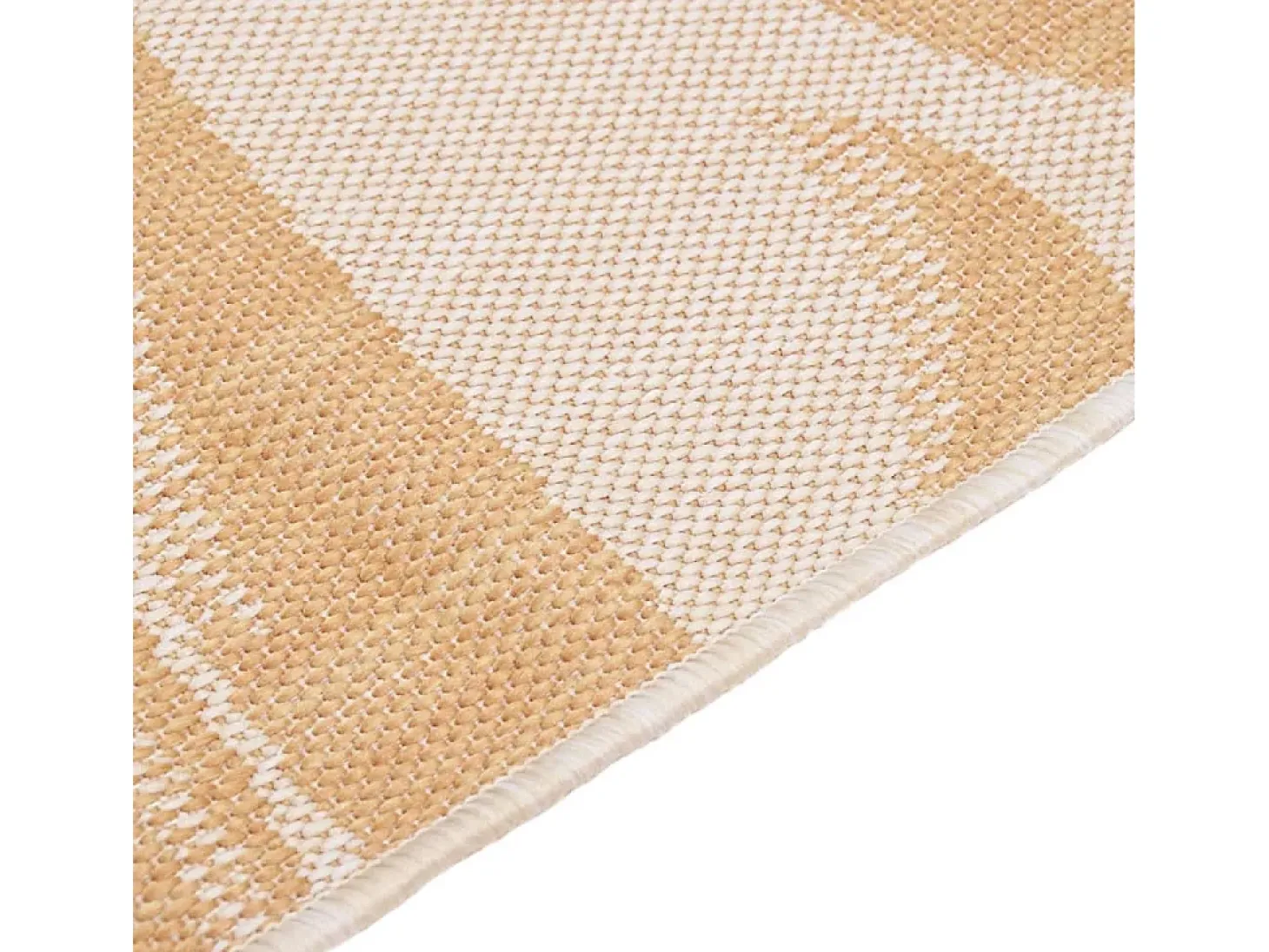 Alfombra de exterior de tejido plano con estampado de hojas, 200 x 280 cm