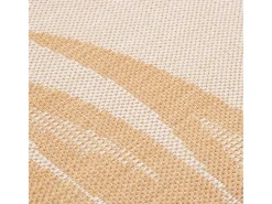 Alfombra de exterior de tejido plano con estampado de hojas, 200 x 280 cm