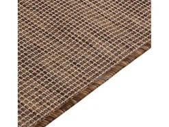 Alfombra de exterior de tejido plano 140x200 cm Marrón