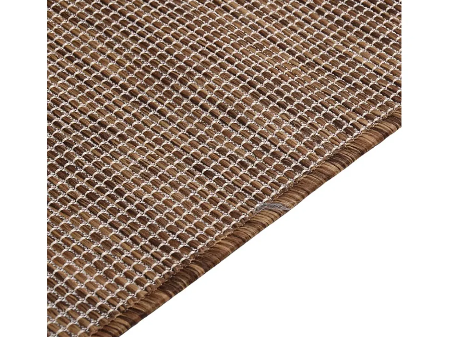 Alfombra de exterior de tejido plano 140x200 cm Marrón