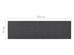 Alfombra de pasillo antracita 80x300 cm