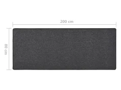 Alfombra de pasillo antracita 80x200 cm