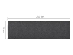 Alfombra de pasillo antracita 50x200 cm
