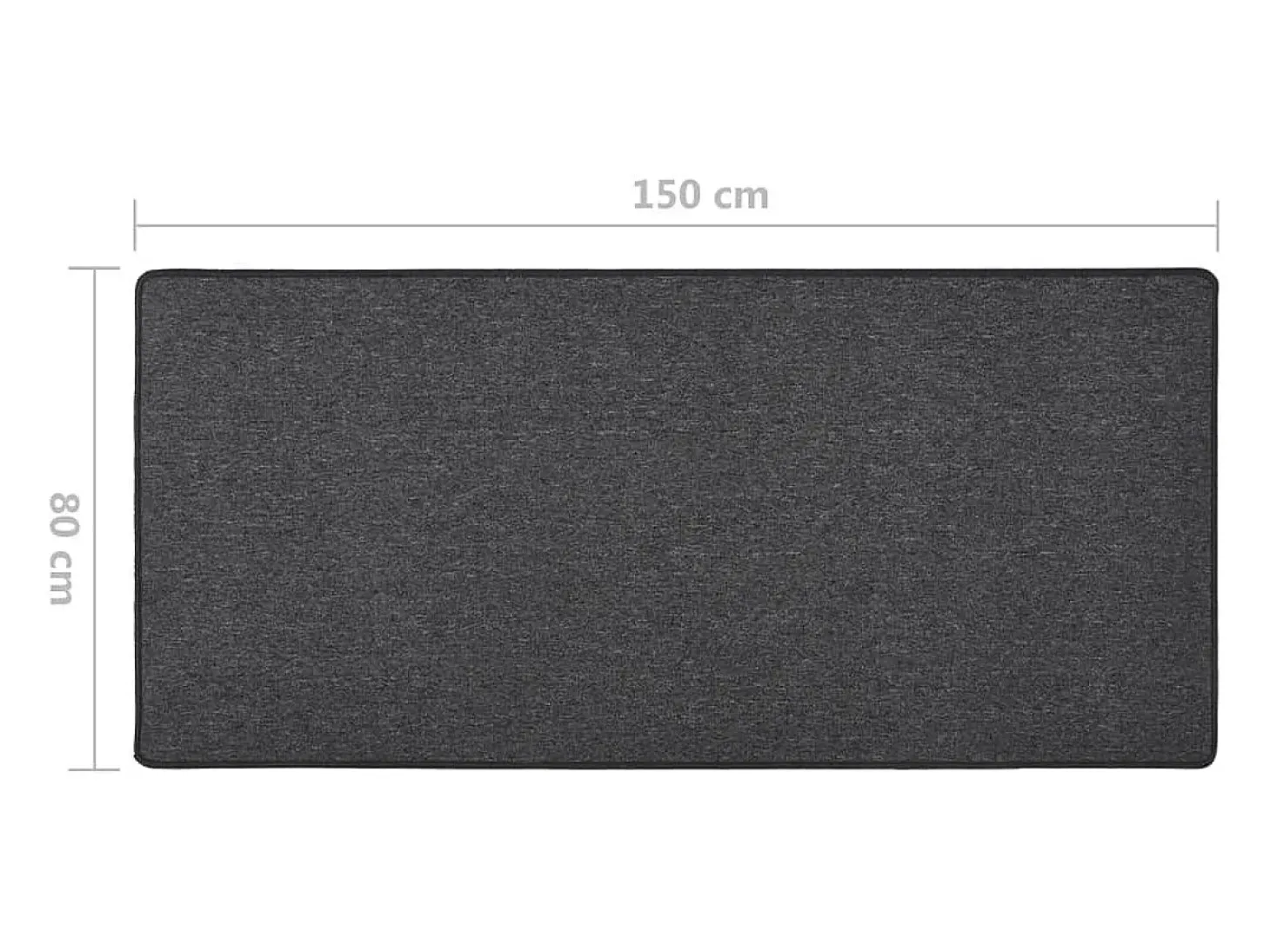 Alfombra de pasillo antracita 80x150 cm