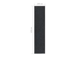 Alfombra de pasillo atrapa suciedad 100x450 cm gris antracita