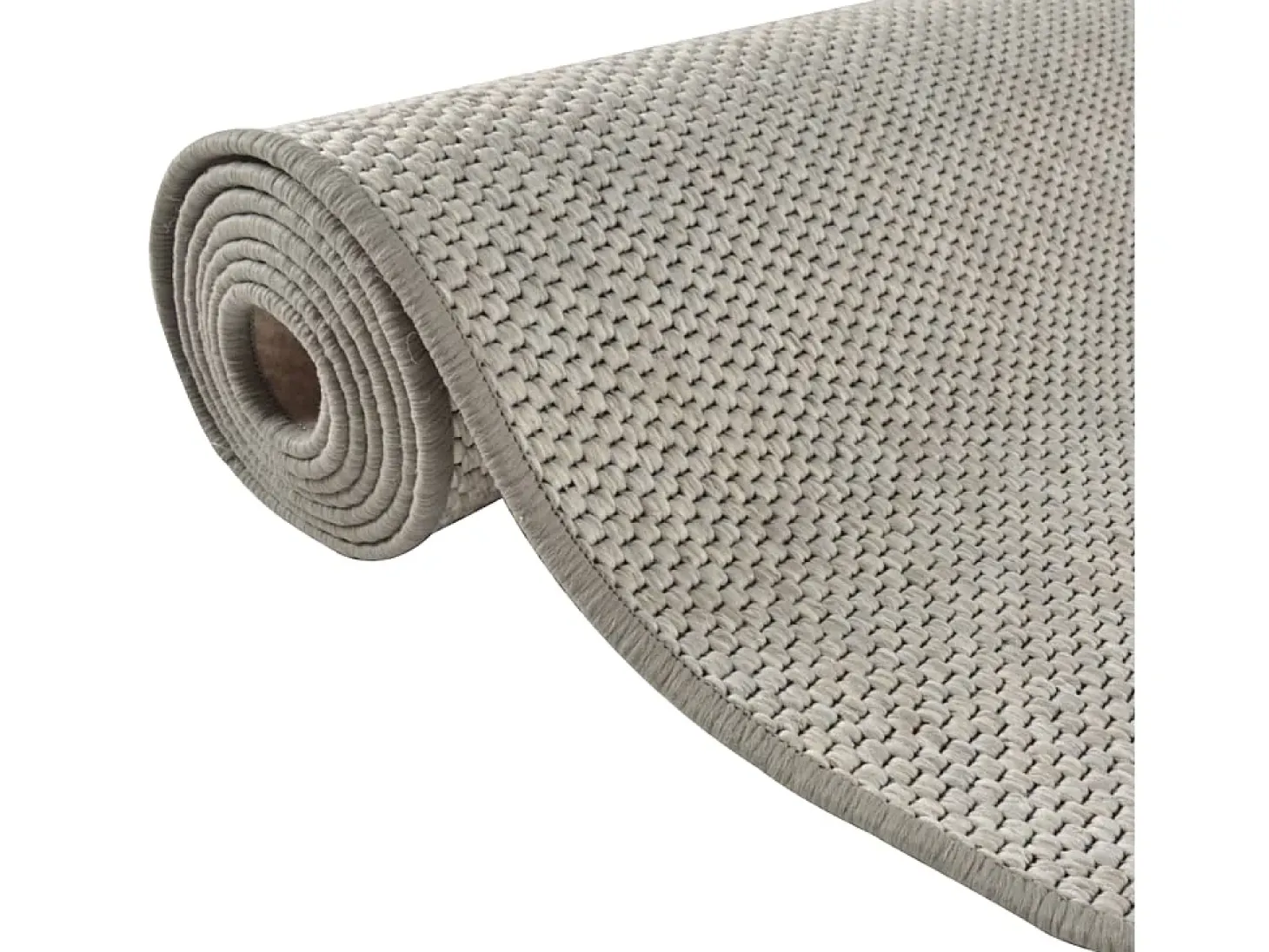 Alfombra de pasillo con aspecto de sisal color topo 80x250 cm