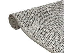 Alfombra de pasillo con aspecto de sisal color topo 50x150 cm