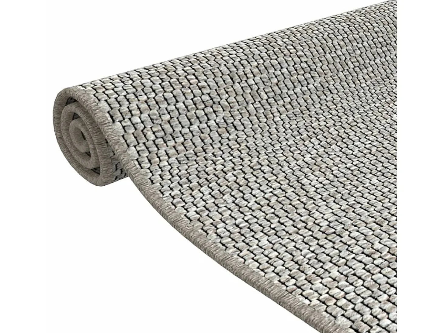 Alfombra de pasillo con aspecto de sisal color topo 50x150 cm
