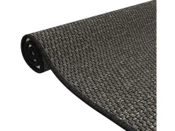Alfombra de pasillo con aspecto de sisal color antracita 80x150 cm