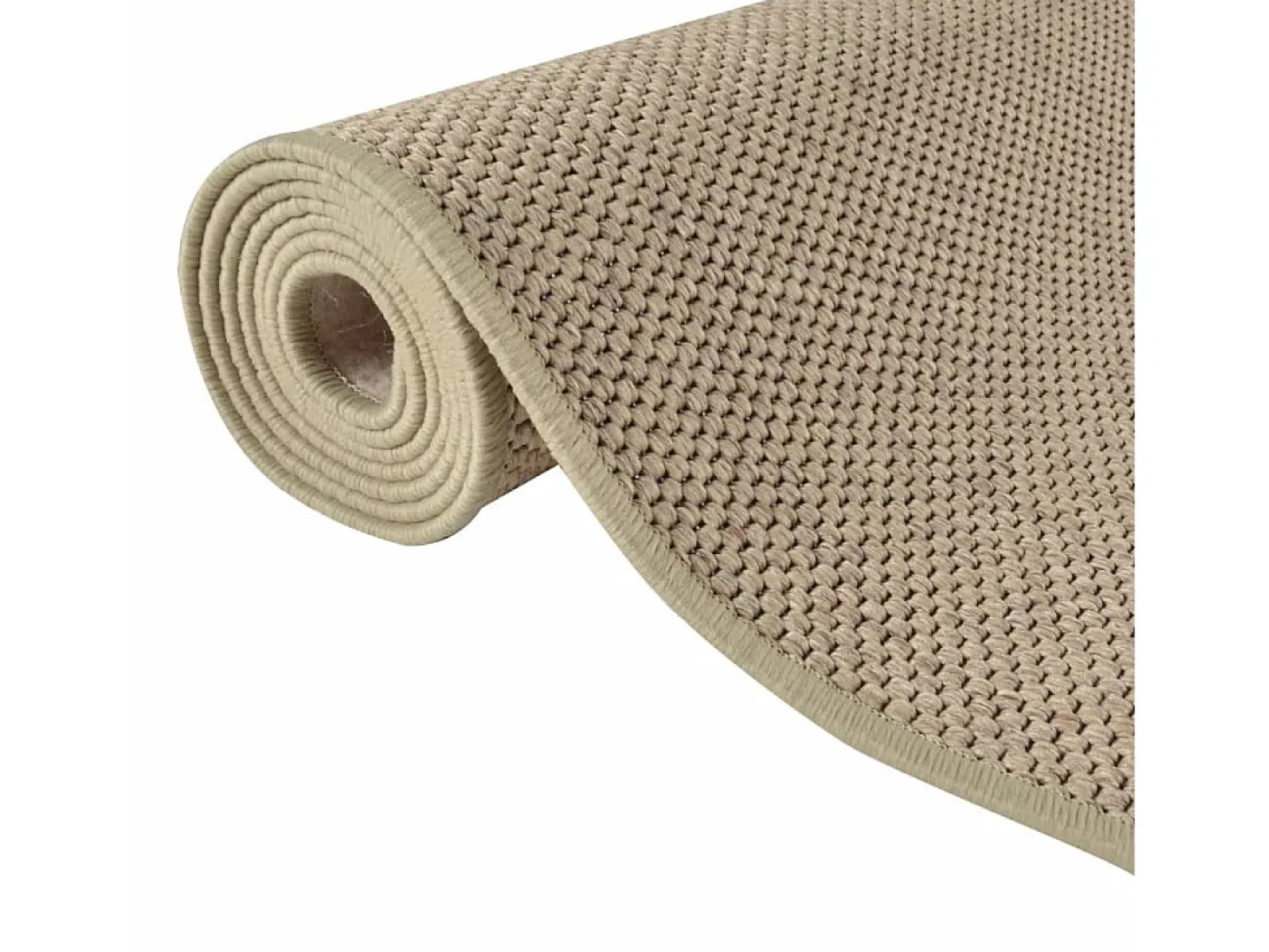 Alfombra de pasillo efecto sisal arena 50x200 cm