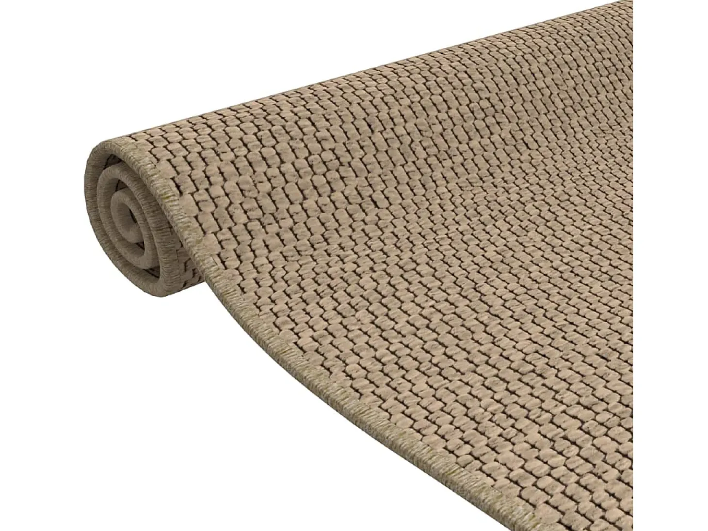 Alfombra de pasillo efecto sisal arena 80x150 cm