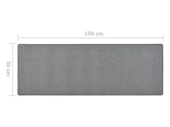 Alfombra de pasillo gris oscuro 50x150 cm