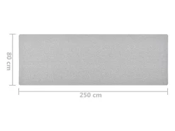 Alfombra de pasillo gris claro 80x250 cm