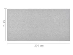 Alfombra de pasillo gris claro 80x200 cm