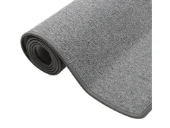 Alfombra de pasillo gris oscuro 80x300 cm