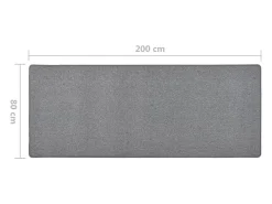 Alfombra de pasillo gris oscuro 80x200 cm