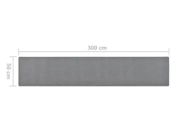 Alfombra de pasillo gris oscuro 50x300 cm