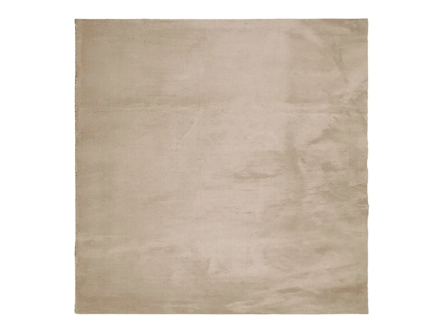 Alfombra de pelo corto HUARTE suave y lavable, color arena, 120x120 cm
