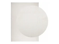 Alfombra de pelo corto IZA, estilo escandinavo, color crema, 160x230 cm