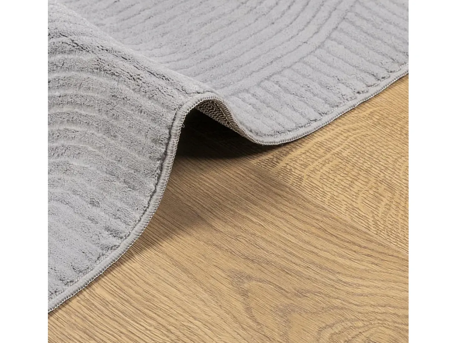 Alfombra de pelo corto IZA estilo escandinavo gris 240x340 cm