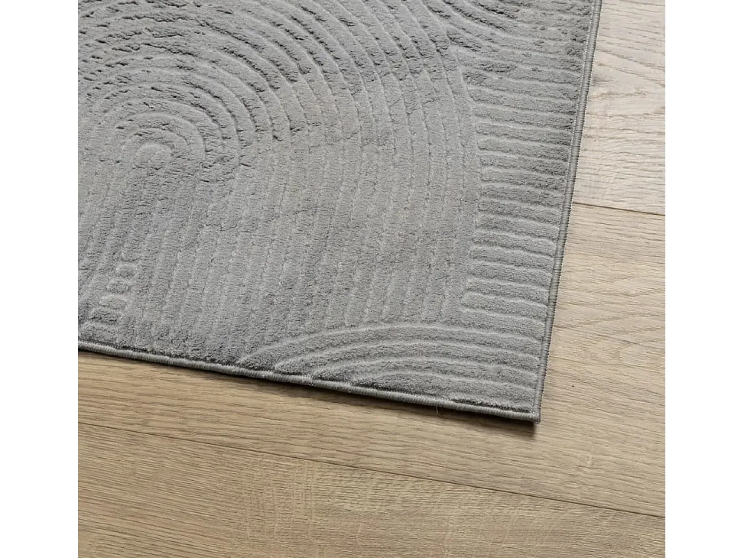Alfombra de pelo corto IZA estilo escandinavo gris 240x340 cm