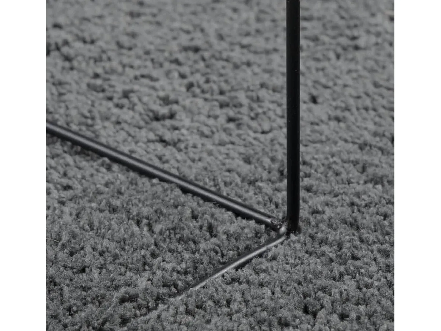 Alfombra de pelo corto OVIEDO en antracita Ø 160 cm