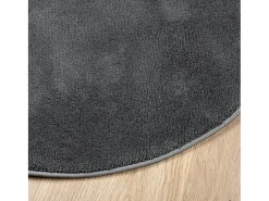 Alfombra de pelo corto OVIEDO en antracita Ø 160 cm