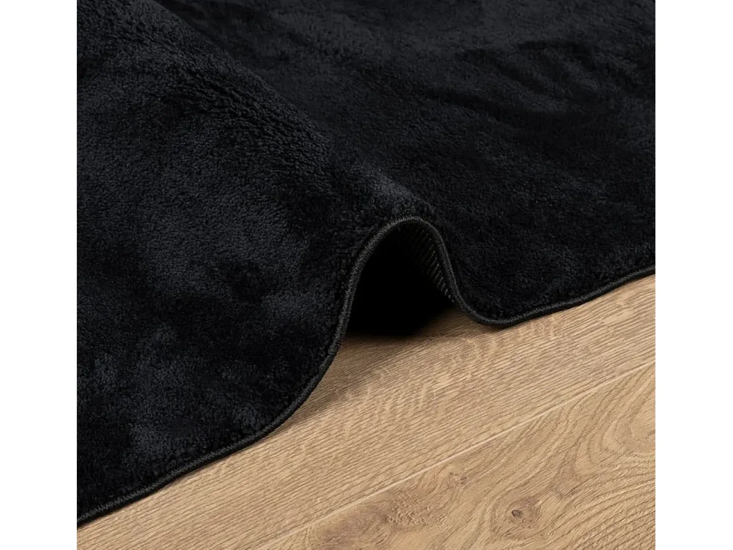 Alfombra de pelo corto OVIEDO negra 120x120 cm