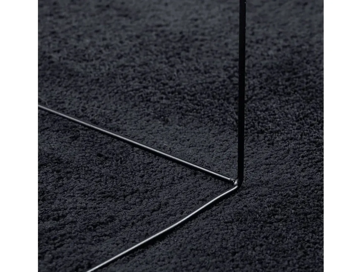 Alfombra de pelo corto OVIEDO negra 120x120 cm