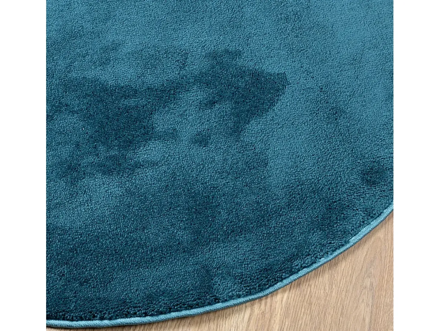 Alfombra de pelo corto OVIEDO turquesa Ø 120 cm