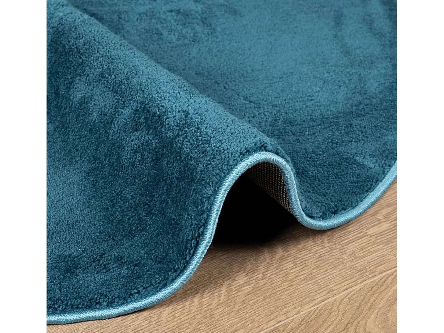 Alfombra de pelo corto OVIEDO turquesa Ø 120 cm