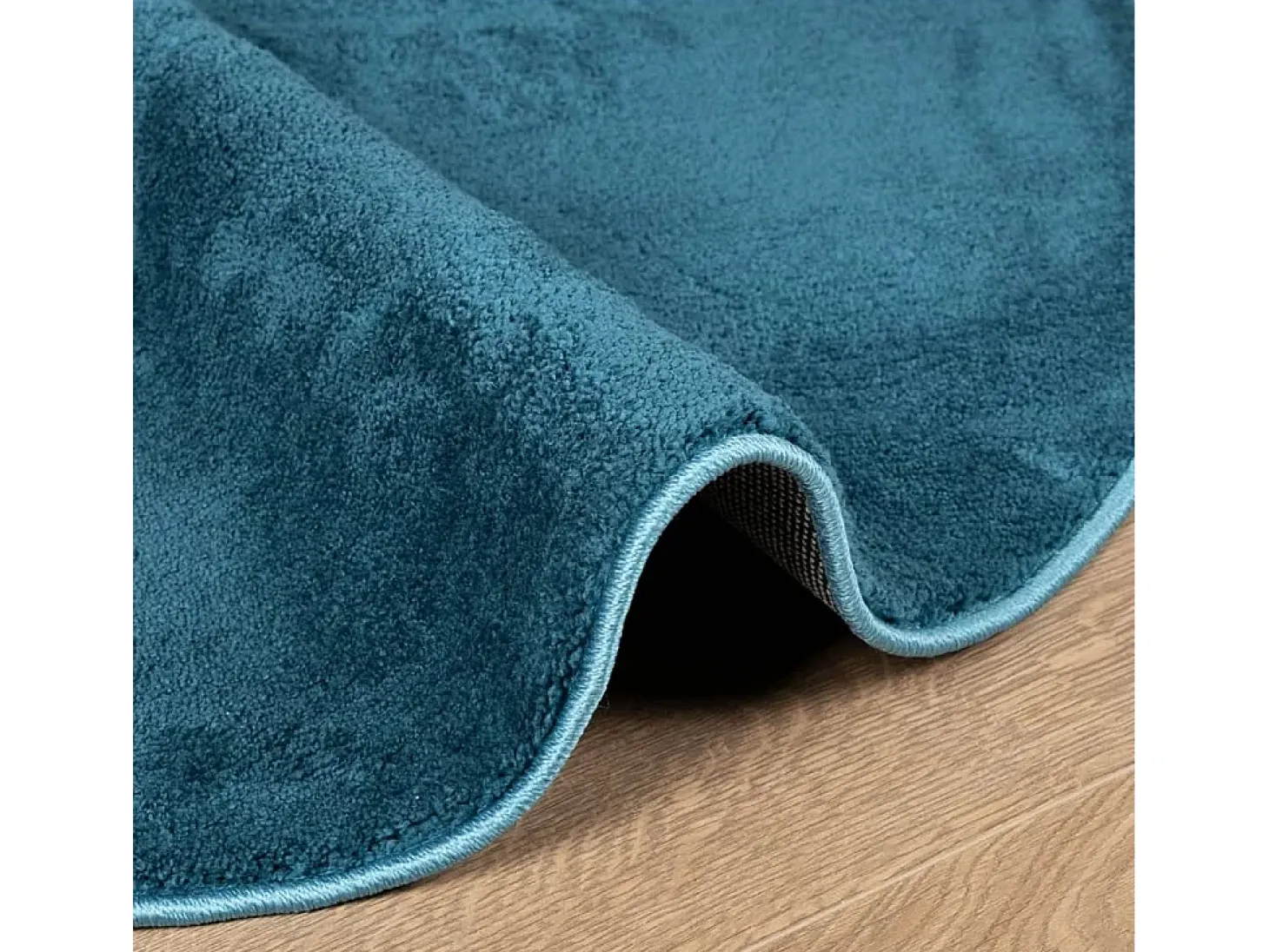 Alfombra de pelo corto OVIEDO turquesa Ø 160 cm