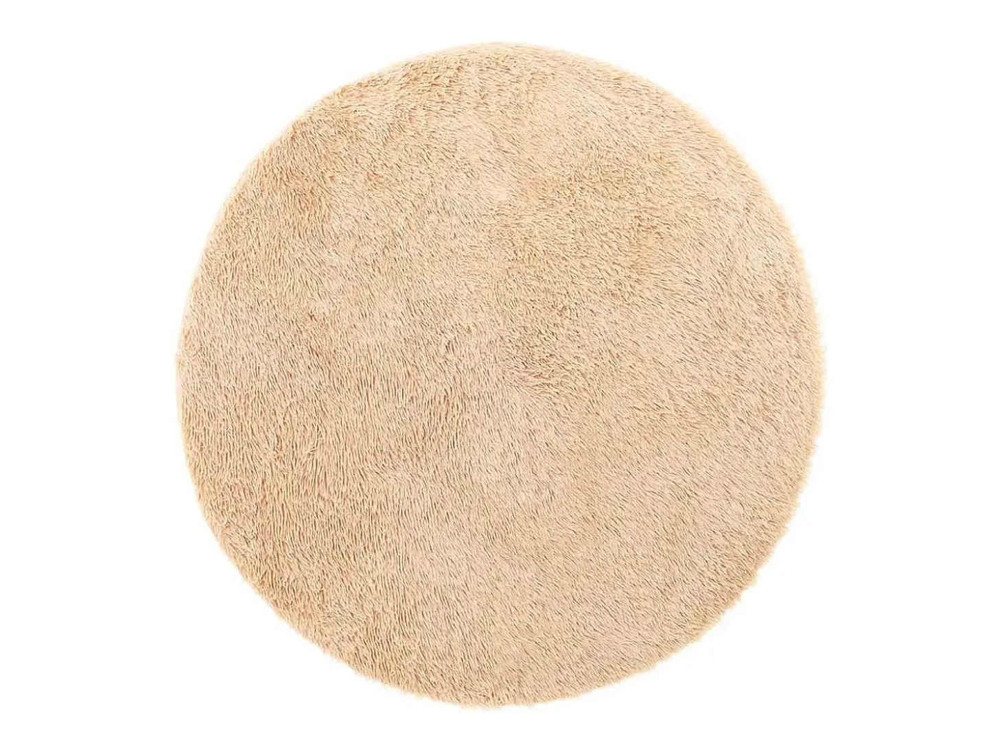 Alfombra de pelo largo beige NAVARRA 160x160 cm poliéster