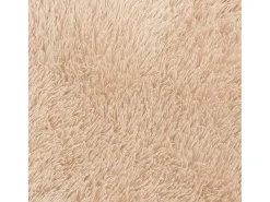 Alfombra de pelo largo beige NAVARRA 160x160 cm poliéster