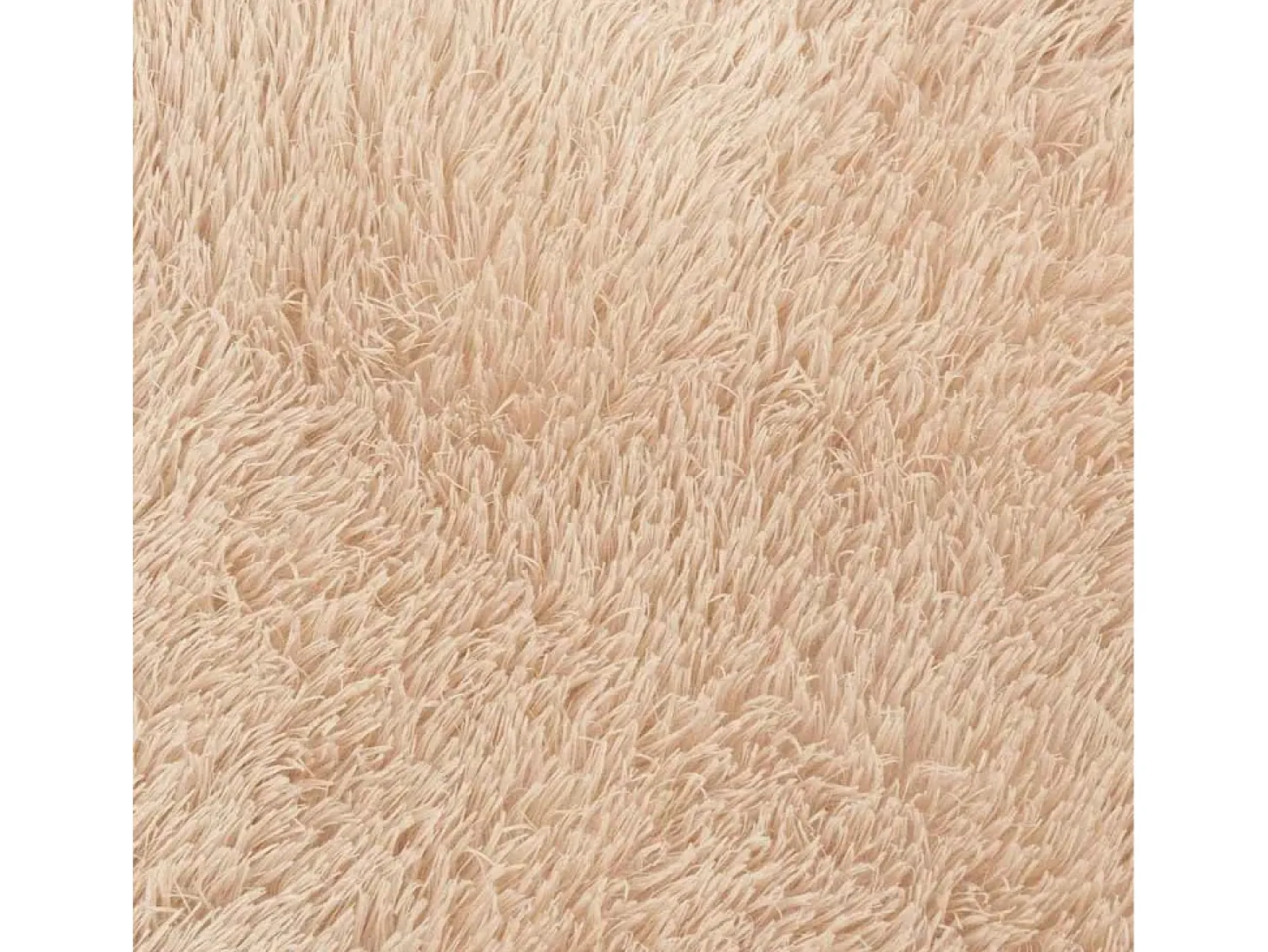 Alfombra de pelo largo beige NAVARRA 160x160 cm poliéster