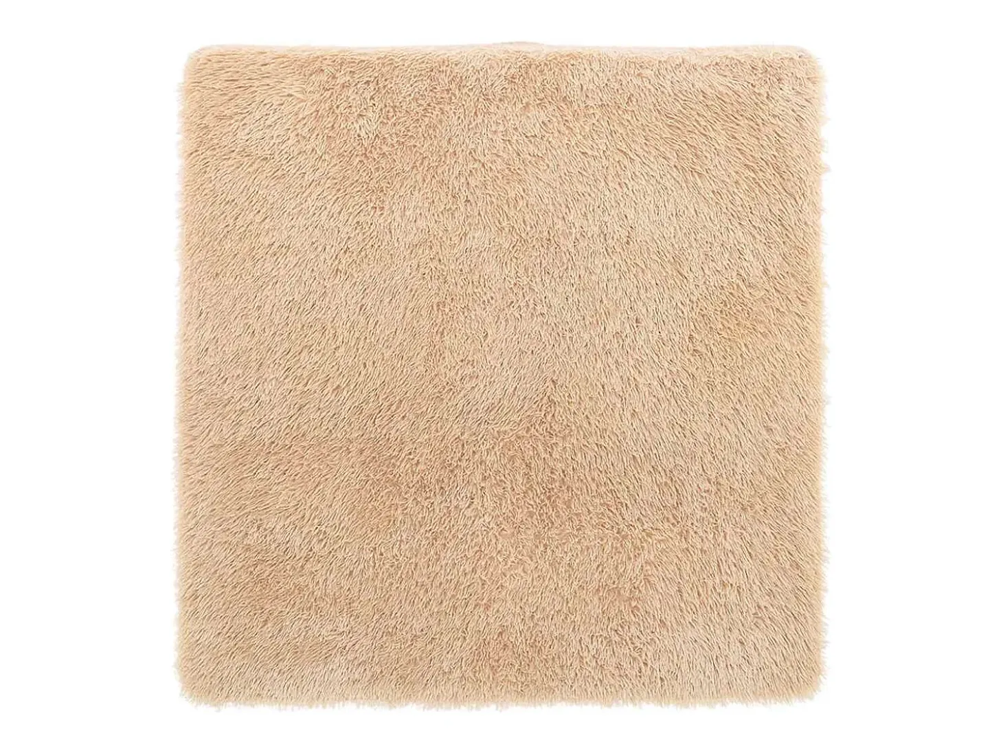 Alfombra de pelo largo beige NAVARRA 160x160 cm poliéster