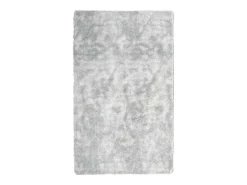 Alfombra de pelo largo gris plata NAVARRA 80x150 cm