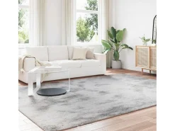 Alfombra de pelo largo gris plata NAVARRA 240x340 cm