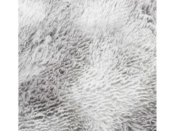 Alfombra de pelo largo gris plata NAVARRA 200x200 cm
