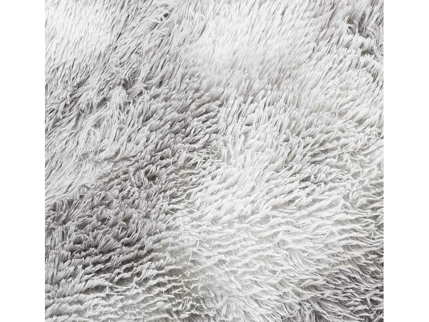 Alfombra de pelo largo gris plata NAVARRA 200x200 cm