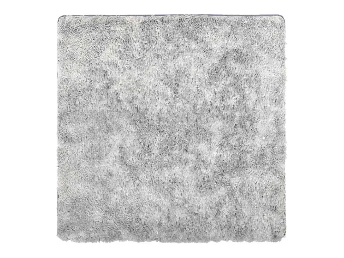 Alfombra de pelo largo gris plata NAVARRA 120x120 cm