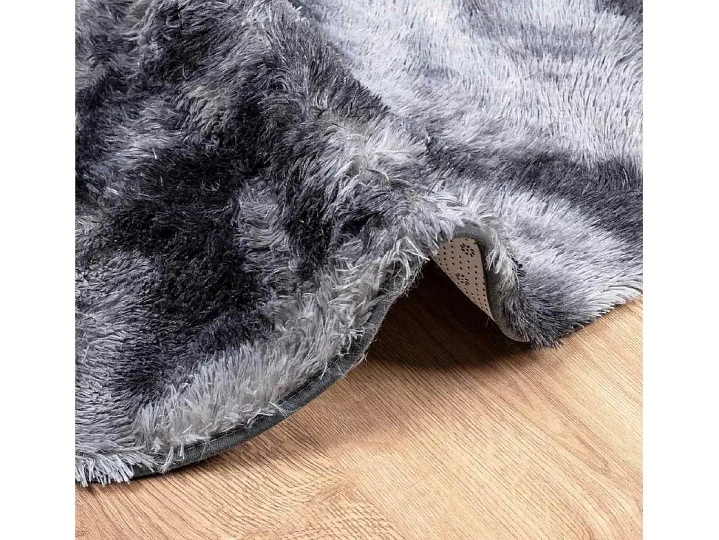 Alfombra de pelo largo NAVARRA gris oscuro 200x200 cm