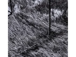 Alfombra de pelo largo NAVARRA gris oscuro 200x200 cm