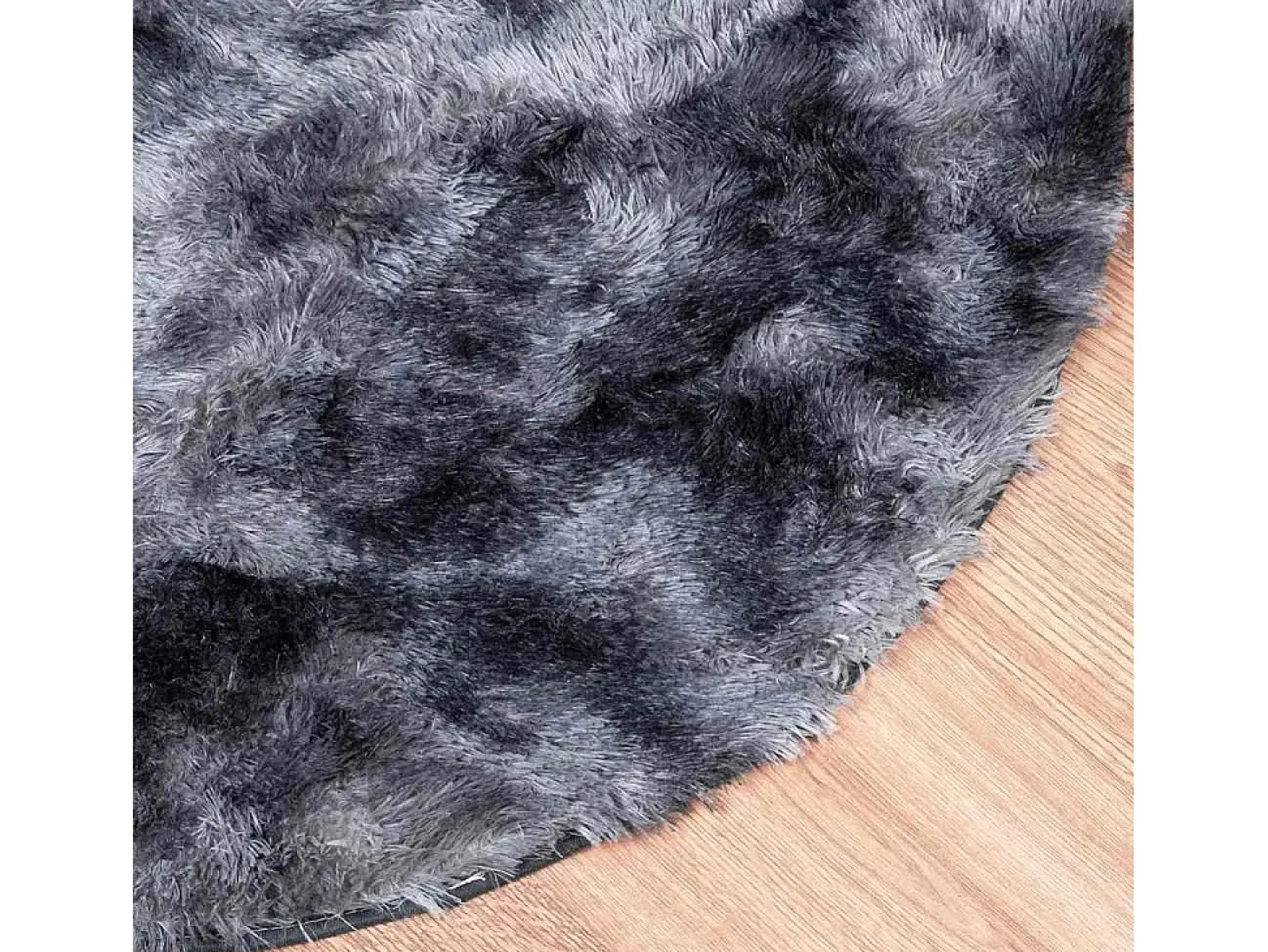 Alfombra de pelo largo NAVARRA gris oscuro 200x200 cm