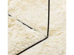 Alfombra de pelo largo NAVARRA color crema 160x160 cm poliéster