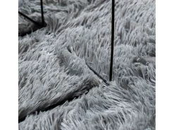 Alfombra de pelo largo NAVARRA gris claro 160x160 cm