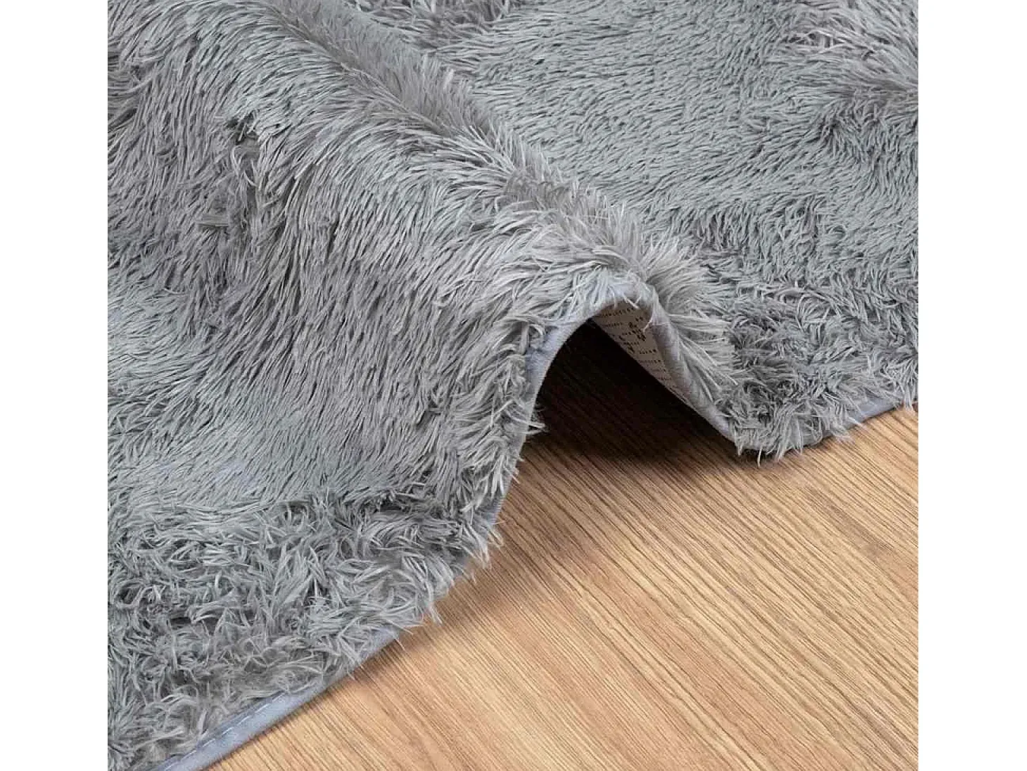 Alfombra de pelo largo NAVARRA gris claro 160x160 cm